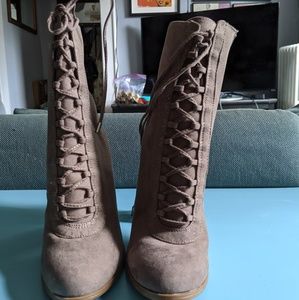 Greige booties
